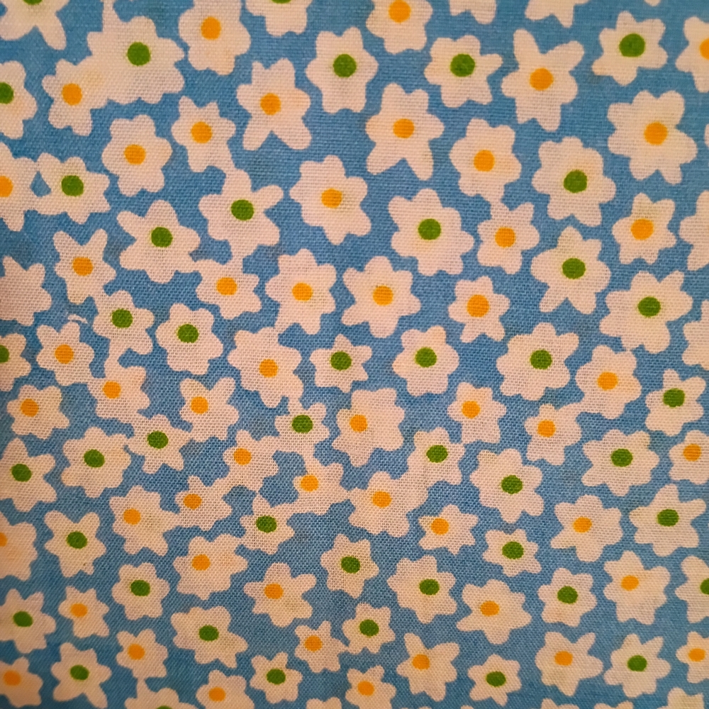 Blue Floral Print Fabric Top